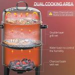 Outsunny 3-in-1 Charcoal BBQ Smoker Grill