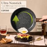 Carote 17-Piece Nonstick Cookware Set with Detachable Handles