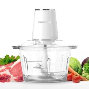 COOKZHOM 500W Electric Food Processor with Glass Bowl