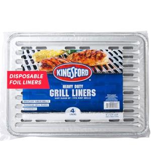 Kingsford Heavy Duty Aluminum Grill Liners, 4 Count