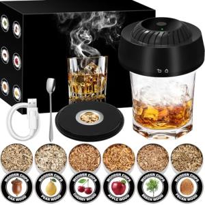 Whimypey Electric Whiskey Smoker Kit with Wood Chips