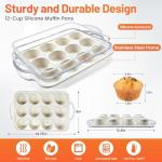 Silicone Muffin Pan Set with Metal Frame