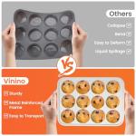 Silicone Muffin Pan Set with Metal Frame