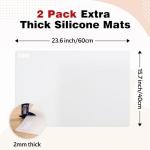 Extra Thick Silicone Heat Resistant Kitchen Mats 2Pcs