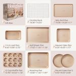 HONGBAKE 9-Piece Nonstick Baking Pan Set