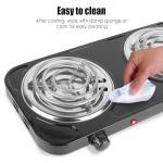 TeqHome Portable Double Hot Plate Burner 2000W