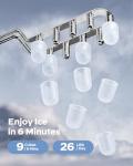 HOMEZAY Portable Ice Maker - 9 Cubes in 6 Minutes