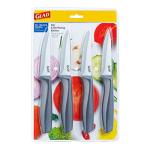 Glad 4-Piece Paring Knife Set with Non-Slip Handles