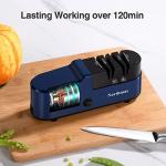 Electric Knife Sharpener with Dual Stage Polishing