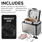Neretva 15-in-1 Bread Maker with Auto Nut Dispenser