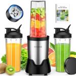 KOIOS Personal Blender with To-Go Cups for Smoothies