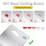 URMONA Stainless Steel Cutting Board Set - 3 Pieces