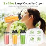 KOIOS Personal Blender with To-Go Cups for Smoothies