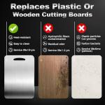 URMONA Stainless Steel Cutting Board Set - 3 Pieces