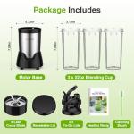 KOIOS Personal Blender with To-Go Cups for Smoothies