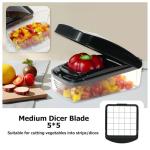 KITIDEA Vegetable Chopper with Container (Black)