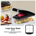 KITIDEA Vegetable Chopper with Container (Black)
