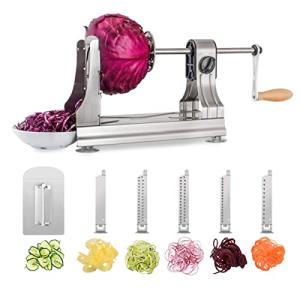 WellToBe 6-Blade Vegetable Spiralizer for Healthy Pasta
