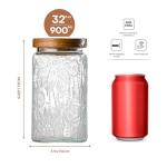Adodeen 32oz Vintage Airtight Glass Storage Jars