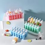 12-Cavity Silicone Popsicle Molds - Easy Release