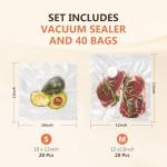 Kayiant Handheld Vacuum Sealer with 40 Bags