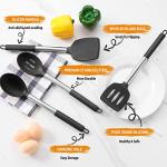 Silicone Cooking Utensils Set of 4 - Black