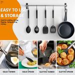 Silicone Cooking Utensils Set of 4 - Black