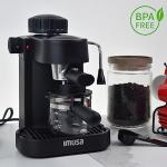 IMUSA 4-Cup Espresso and Cappuccino Maker, Black