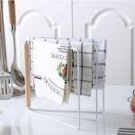 White Folding Dishcloth Drying Rack with 3 Arms