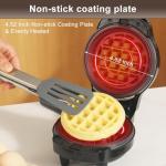 Mini Waffle Maker with 6 Removable Plates