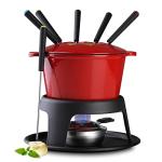 Artestia Cast Iron Fondue Set for 6