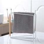 White Folding Dishcloth Drying Rack with 3 Arms