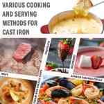 Artestia Cast Iron Fondue Set for 6