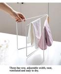 White Folding Dishcloth Drying Rack with 3 Arms