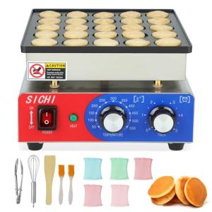 SICHI Mini Pancake Maker with Timer and Nonstick