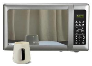 Emerson Compact Microwave Oven with Mirrored Door