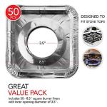 Aluminum Gas Burner Liners - 50 Pack