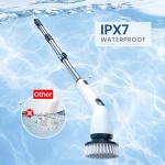 Keimi Cordless Electric Spin Scrubber with Adjustable Handle