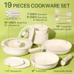 CAROTE 19-Piece Nonstick Ceramic Cookware Set