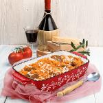 AVLA 3 Pack Ceramic Baking Dish Set, Red