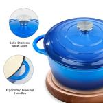 6 Quart Non-Stick Enameled Cast Iron Dutch Oven