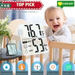 Antonki 2 Pack Digital Room Thermometers and Humidity Meters