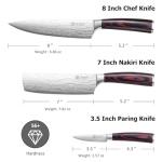 PAUDIN 3-Piece Professional Chef Knife Set