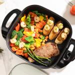 Samoris 17-Inch Non-Stick Electric Skillet with Lid
