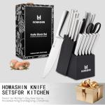 Howashin 15-Piece Stainless Steel Knife Set