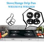 Black Drip Pans Set for GE Electric Stove