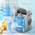Portable Ice Maker with Self-Cleaning Feature
