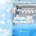 Portable Ice Maker with Self-Cleaning Feature
