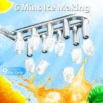 Portable Ice Maker with Self-Cleaning Feature