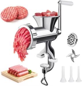 2-in-1 Manual Meat Grinder with Sausage Stuffer